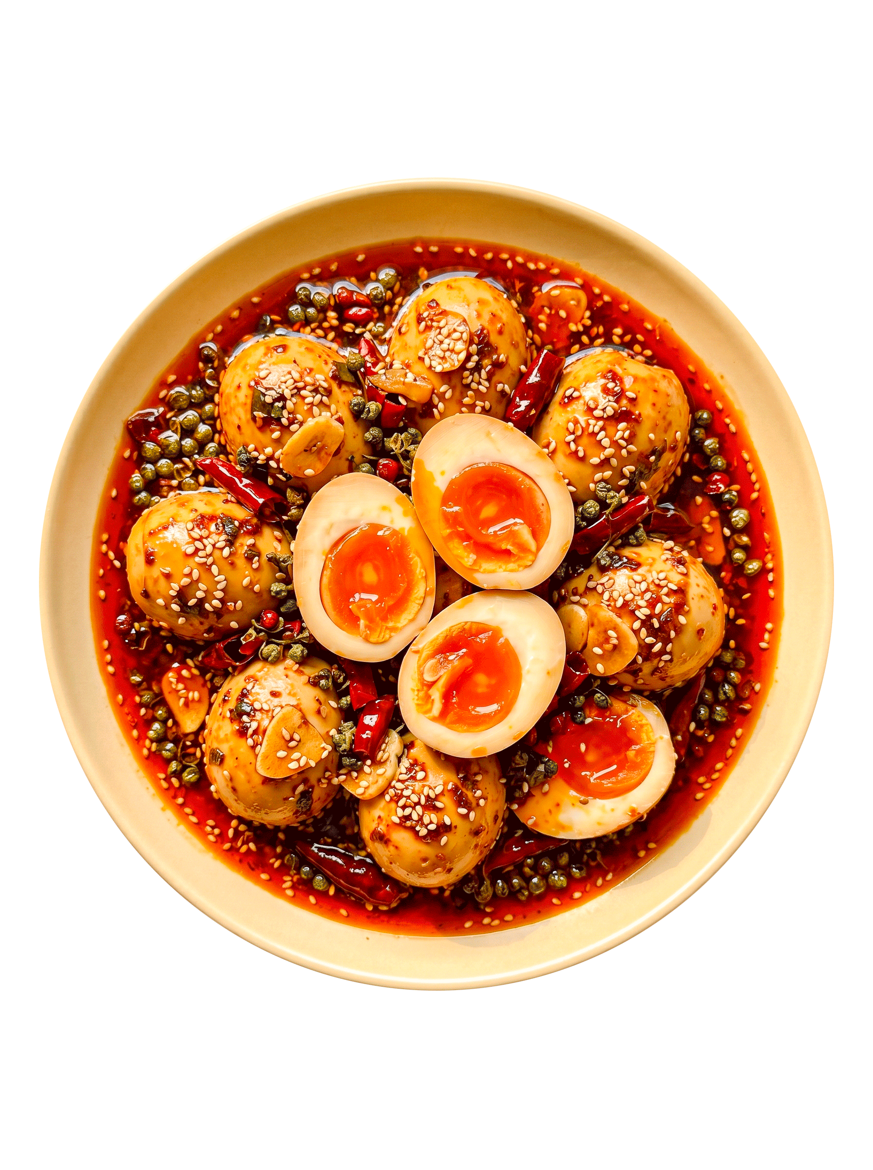 TRỨNG LÒNG ĐÀO NGÂM CAY